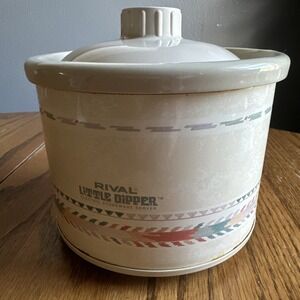 Rival USA 1988 Little Dipper Mini Electric Crock Pot Southwest 3204 Slow Cooker